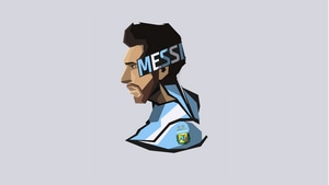 Lionel Messi, Sports, Football, Minimalism, Minimalist, Artstation, Artist, Artwork, Digital Art, 4K wallpaper