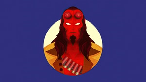Hellboy, Superheroes, Artwork, Minimalism, 4K wallpaper