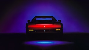 Ferrari Testarossa, Ferrari, Cars, Artist, Artwork, Digital Art, Retrowave, Synthwave, 4K wallpaper