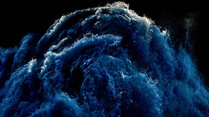 Waves, Deep blue, Ocean, Storm, Coastal, Tide, 4K wallpaper