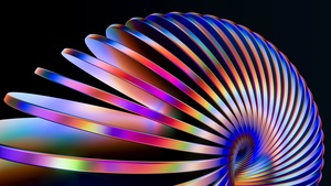 3D Render, Spiral, Vibrant, Colorful, 4K wallpaper