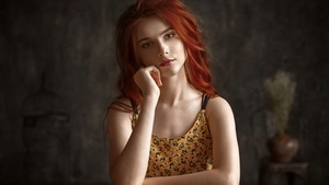 Redhead, Girls, Model, Portrait, 4K wallpaper