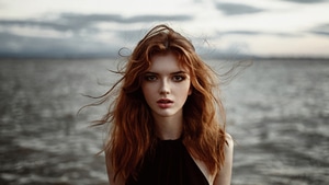 Redhead, Girls, Model, 4K wallpaper