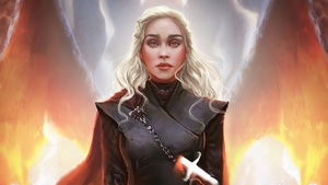 Daenerys Targaryen, Dragon, Artwork, Artist, Tv Shows, Artstation, 4K wallpaper