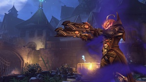 Overwatch, Halloween Terror, Reaper, Pumpkin, Haunted house, 4K wallpaper