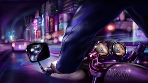 Artist, Artwork, Biker, Ducati, Artstation, 4K wallpaper