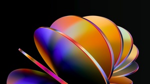 Abstract art, 3D render, AMOLED, Black background, Vibrant, 4K wallpaper