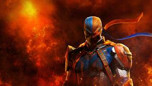 Deathstroke, Suicide Squad: Kill the Justice League, 2024 Games, Orange background, 4K wallpaper