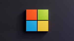 Windows logo, Dark background, Dark aesthetic, 4K wallpaper