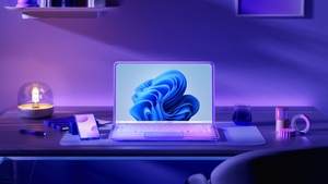 Cozy, Windows 11, WFH, Aesthetic, Laptop, Purple, Aesthetic interior, 4K wallpaper
