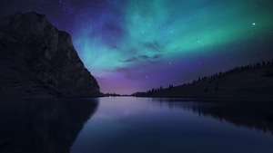 Northern Lights, Aurora, Reflection, Lake, Nature, 4K wallpaper