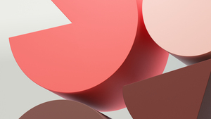 3D, Illustration, Geometric, 3D Shapes, Pastel pink, 4K wallpaper