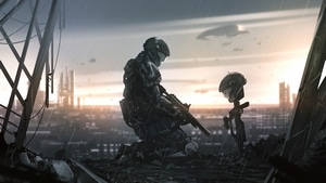Soldier, Robot, Artist, Artwork, Digital Art, Artstation, 4K wallpaper
