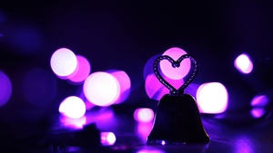 Love heart, Purple aesthetic, Bokeh Background, 4K wallpaper