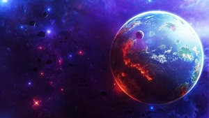 Asteroid, Planet, Space, Digital Universe, Artist, Artwork, Digital Art, 4K wallpaper