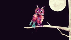 Low Poly, Owl, Artist, Artwork, Digital Art, 4K wallpaper