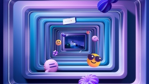 Emoji, 3D Art, Donut, Smileys, Purple aesthetic, Dope, Depth, Windows 11, Sleek, Colorful, 4K wallpaper