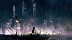 Anime Boy, Anime, Alone, Artist, Artwork, Cityscape, Digital Art, 4K wallpaper