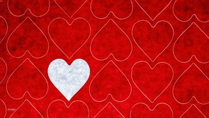 Love hearts, Red, White heart, Pattern, 4K wallpaper