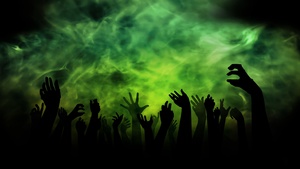 Silhouette, Hands, Smoke, Dark background, 4K wallpaper