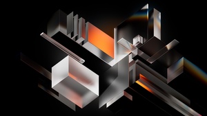 3D Art, Dark background, Pattern, 4K wallpaper