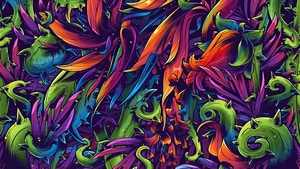 Flora, Texture, Abstract, Artstation, 4K wallpaper