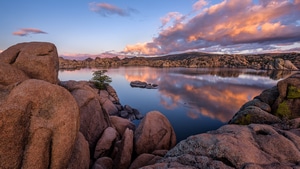 Lake, World, Nature, Usa, Rocks, 4K wallpaper