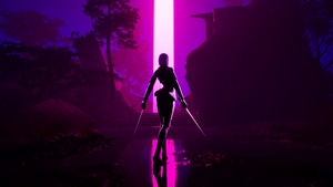 Warrior, Sword, Artist, Artwork, Digital Art, Synthwave, Artstation, 4K wallpaper