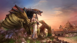Daenerys Targaryen, Dragon, Game Of Thrones, Tv Shows, 4K wallpaper