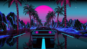 Delorean, Cars, Artist, Artwork, Digital Art, Synthwave, Retrowave, Artstation, Outrun, 4K wallpaper