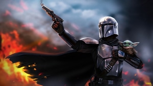 The Mandalorian, Tv Shows, Star Wars, Artstation, Baby Yoda, 4K wallpaper
