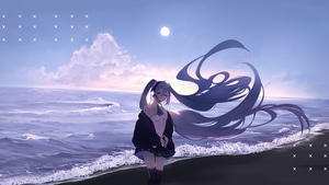 Hatsune Miku, Vocaloid, Anime, Anime Girl, Artist, Artwork, Digital Art, 4K wallpaper