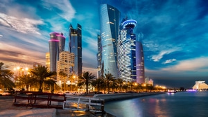Qatar, Skyscraper, Buildings, World, 4K wallpaper