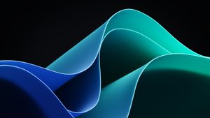 Windows 11, Black background, Dark Mode, Waves, Stock, 4K wallpaper