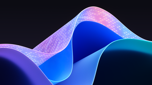 Windows 11, Dark Mode, Waves, Blue, 4K wallpaper