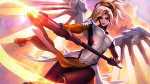 Mercy, Overwatch, 4K wallpaper