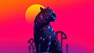 Tiger, Neon, Artist, Artwork, Digital Art, 4K wallpaper