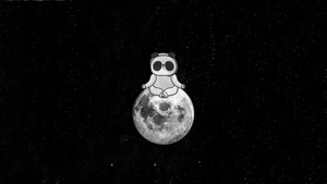 Panda, Moon, Artist, Artwork, Digital Art, 4K wallpaper