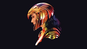 Wonder Woman, Superheroes, Artwork, Minimalism, 4K wallpaper