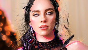 Billie Eilish, Illustration, Portrait, Beautiful, 4K wallpaper