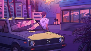 Synthwave, Retrowave, Artist, Artwork, Digital Art, 4K wallpaper