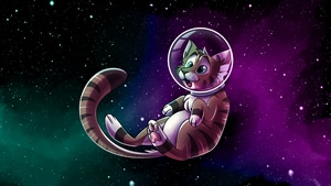 Cat, Astronaut, Funny, Artist, Artwork, Digital Art, Deviantart, 4K wallpaper