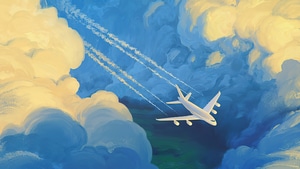 Plane, Artist, Artwork, Digital Art, Artstation, 4K wallpaper