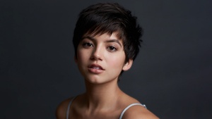 Isabela Merced, Dark background, Portrait, 4K wallpaper