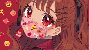 Anime Girl, Anime, Artist, Artwork, Digital Art, Mask, 4K wallpaper
