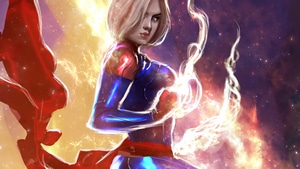Captain Marvel, Superheroes, Artwork, Artstation, 4K wallpaper
