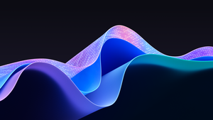 Windows 11, Dark aesthetic, Dark Mode, Waves, Stock, 2023, 4K wallpaper