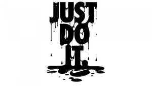 Just Do It, Drippy, White background, Nike, 4K wallpaper