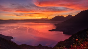 Sunrise, Morning, Landscape, Nature, Lake, Sky, 4K wallpaper