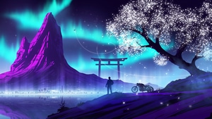 Biker, Artist, Artwork, Digital Art, Synthwave, Retrowave, Vaporwave, Artstation, 4K wallpaper